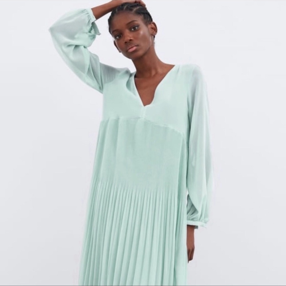 Zara | Dress | Pleated Dress - Picture 3 of 12